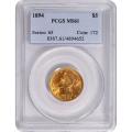 Certified $5 Gold Liberty 1894 MS61 PCGS