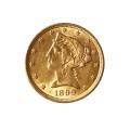 $5 Gold Liberty 1899 AU