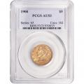 Certified $5 Gold Liberty 1900 AU53 PCGS