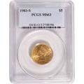Certified $5 Gold Liberty 1903-S MS63 PCGS