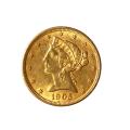 $5 Gold Liberty 1905 AU
