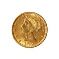 $5 Gold Liberty 1907-D AU