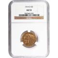 Certified $5 Gold Indian 1914-D AU53 NGC