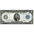 1914 $5 Federal Reserve Note VF