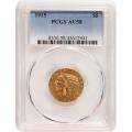 Certified $5 Gold Indian 1915 AU58 PCGS