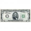 1934C $5 Federal Reserve Note UNC