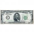 1934C $5 Federal Reserve Note XF-AU