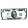 1950A $5 Federal Reserve Note AU