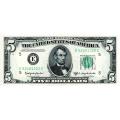 1950D $5 Federal Reserve Note XF