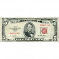 1953A $5 STAR United States Note Red Seal F