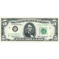 1963 $5 STAR Federal Reserve Note UNC