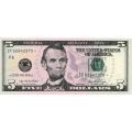 2006 $5 STAR Federal Reserve Note 