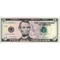 2017A $5 Federal Reserve Note CU