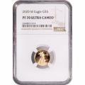 Certified Proof American Gold Eagle $5 2020-W PF70 NGC