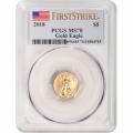 Certified American $5 Gold Eagle 2018 MS70 PCGS First Strike