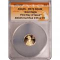 Certified Proof American Gold Eagle $5 2018-W PF70 ANACS First Day of Issue