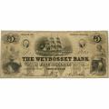 Rhode Island Providence 1861 $5 The Weybosset Bank RI410-C20a VG