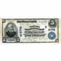 1902 $5 National Bank Note Hampton VA Charter#6778 F