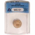 Certified Shield Nickel 1879 Repunched Date MS61 ANACS