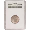 Certified 5 Cent Shield Nickel 1879 MS63 ANACS