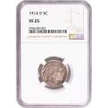 Certified Buffalo Nickel 1914-D VF25 NGC
