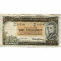 Australia 10 Shillings 1954-1960 P#29a F