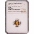 Canada British Columbia Gold Jewelry Token 1918 G&L-440 MS64 NGC