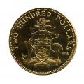 Bahamas $200 Gold 1973-1976 Independence BU