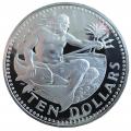 Barbados $10 1973-1980 KM#17 PF Poseidon silver