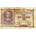Belgium 1 Franc 1917 P#86b F