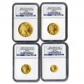 Certified Uncirculated Gold Buffalo 4pc Set 2008-W MS70 NGC Early Release