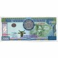 Burundi 2000 Francs 2001 P#41 AU