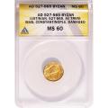 Byzantine Gold Tremissis 527-565 A.D. Justinian MS60 ANACS