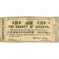 Virginia Staunton 25 Cents 1862 County of Augusta CA10-06 VF