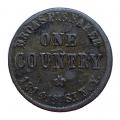 Civil War Store Card New York City NY 1863 Broas Pie Bakers One Country NY630M-6go AU Lead Type