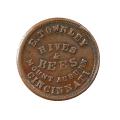 Civil War Store Card Cincinnati OH 1863 E. Townley Hives & Bees OH165GB-6a R4 UNC