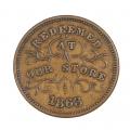 Civil War Store Card Troy NY 1863 Robinson & Ballou NY890E-1b AU