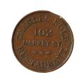 Civil War Store Card 1863 Newark NJ--Charles Kolb Restaurant NJ555B-1a R3 AU small clip