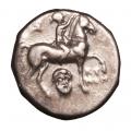 Tarentum Calabria AR Nomos 272-235 B.C. XF Boy on Horse-Taras on Dolphin Vlasto 859