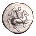 Tarentum Calabria AR Nomos 272-235 B.C. Warrior on Horse-Taras on Dolphin Vlasto 877