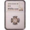 Canada 10 Cents 1875H VF35 NGC