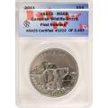 Certified 2011 Canadian Silver Grizzly Bear 1 oz MS69 ANACS