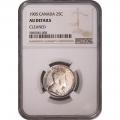 Canada 25 Cents 1905 AU Details NGC