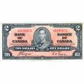 Canada 2 Dollars 1937 P#59c VF