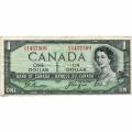 Canada 1 Dollar 1954 P#66b VF Devil's Hairdo
