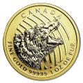 Canada 1 ounce Gold Grizzly 2016 .99999 pure no card