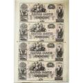 Louisiana New Orleans $20 Uncut Sheet 1850s Canal Bank LA105-G36 UNC
