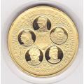 Cayman Islands $100 1975-1977 gold Five Queens Proof