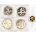 China 5 Piece Gold & Silver Set 1990 11th Asian Games Set #2