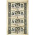 Louisiana New Orleans $5 Uncut Sheet 1850's Citizens' Bank LA15-X2 AU tear
